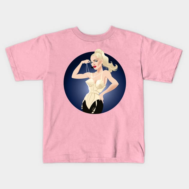 Blonde Kids T-Shirt by AlejandroMogolloArt